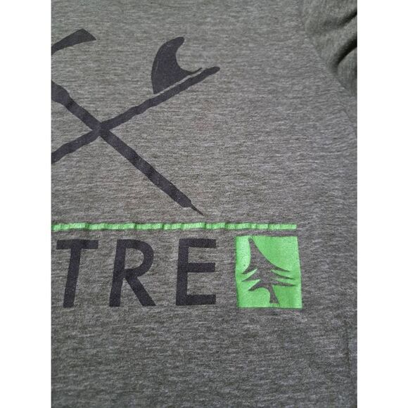 Small Hippy Tree Green Black Short Sleeve Pullover Tee Tshirt Top - Picture 4 of 6